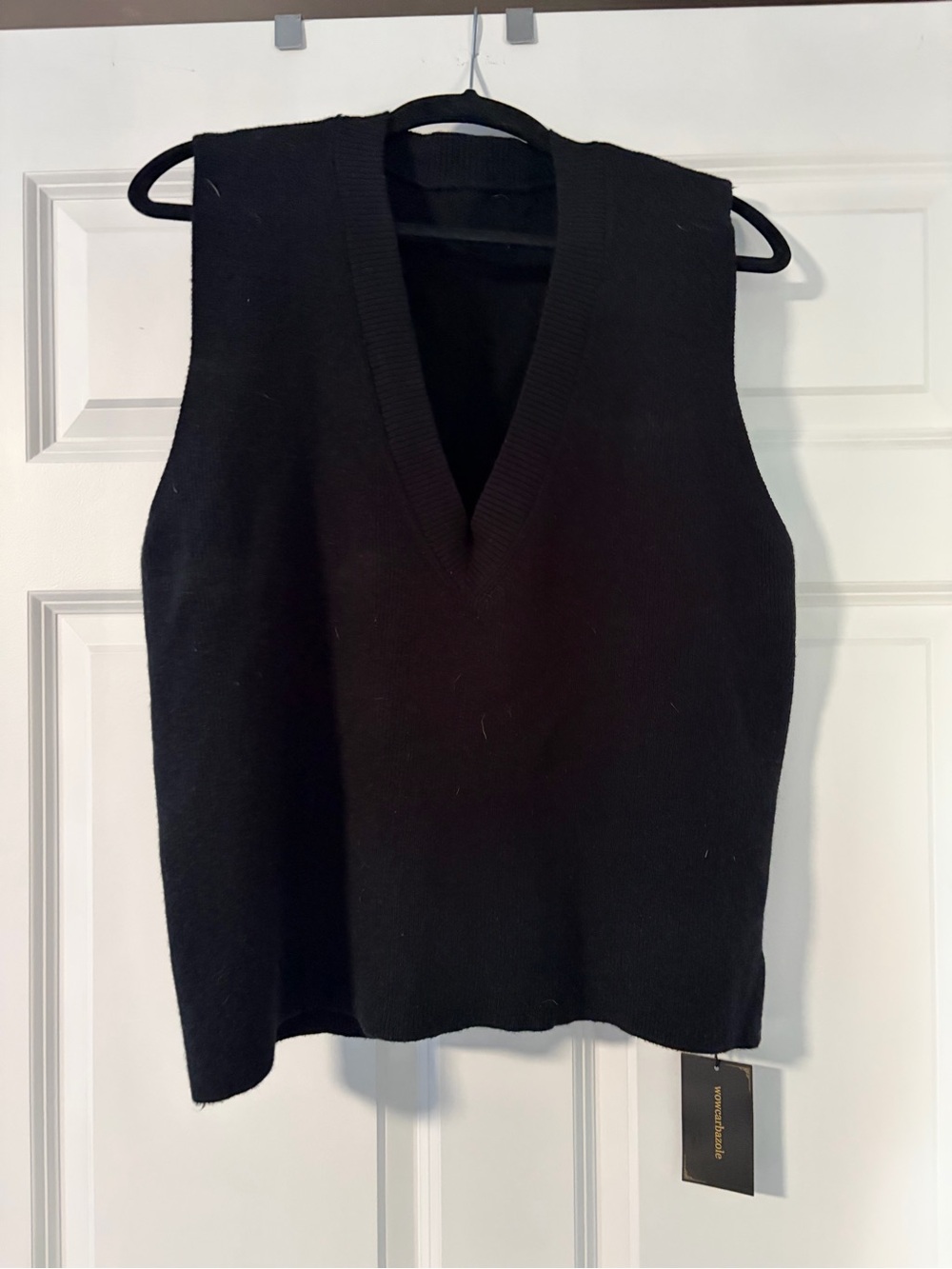 Amazon Women's Black V-Neck Sweater Vest